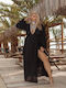 Maxi Long Sleeve Black Dress Size S