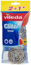 Vileda Glitzi Inox Set Bureți Argintii