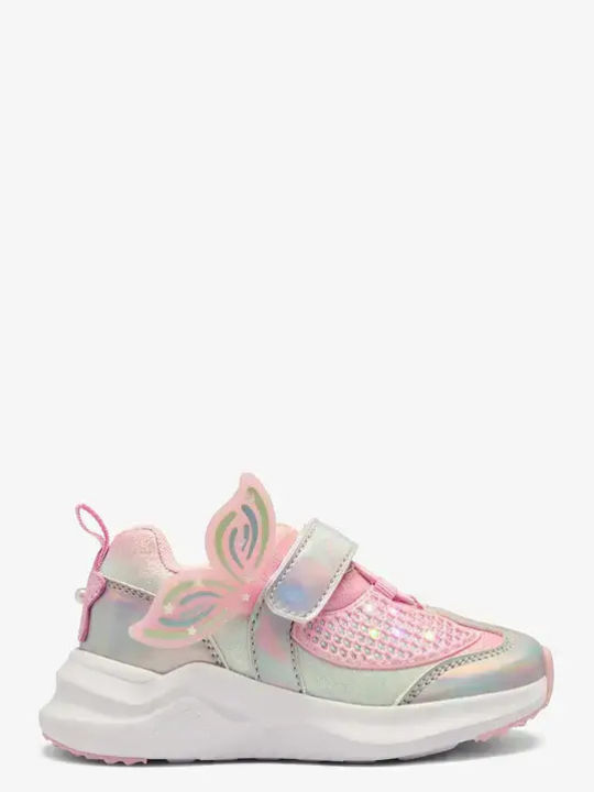 Kids Sneakers With Lights Silver