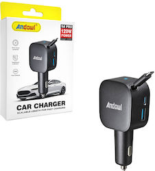 Andowl Автомобилен Зарядно Устройство с 1x USB-A 1x USB-C Портове Andowl Автомобилен Зарядно Устройство с 1x USB-A 1x USB-C Портове