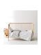 Kentia Set Baby Crib Sheets Cotton White 120x170cm