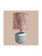 Oxygen Pink Waves Table Lamp with Pink Shade and Base