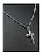 Männlicher Stahlkreuz mit Kette