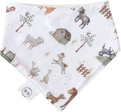 Tiny Toes Bandana Material Textil Albă