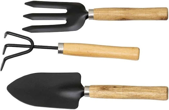 Комплект От 3 Градински Инструмента Дървена Дръжка Черни Z-tools Zts 8273