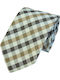Makis Tselios Fashion Men's Silk Tie Printed Brown Color