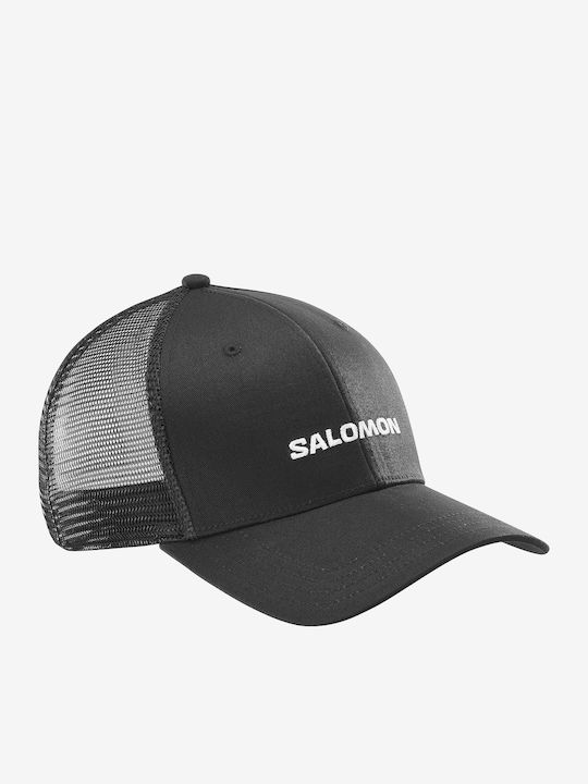Salomon Headwear Cap Logo Trucker Cap Deep Blac...