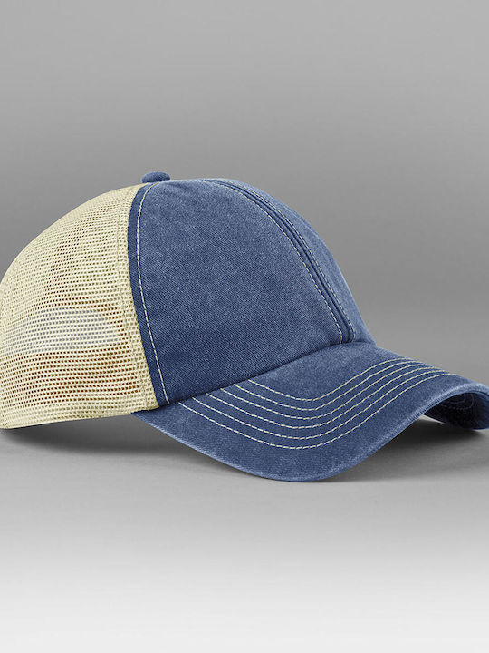 6 Panel Vintage Trucker Beechfield B672 Vintage Denim Stone