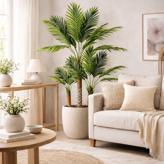 Plantă Artificială Palmier Areca Ghiveci 220cm 87743
