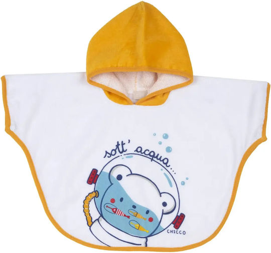 Chicco Poncho Halat De Baie Pentru Bebeluși Cu Glugă