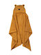 Nef-Nef Homeware Baby Bath Towel-Bathrobe With Hood Tiger Gold 70x120cm