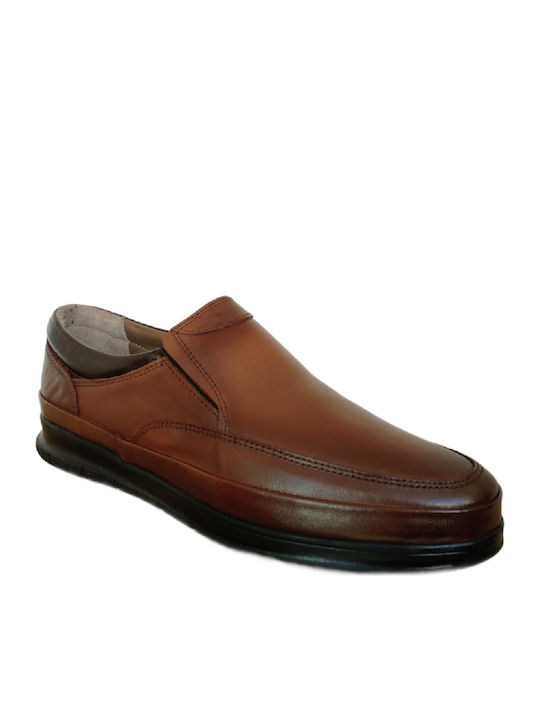 Δερμάτινα Ανδρικά Loafers σε Ταμπά Χρώμα