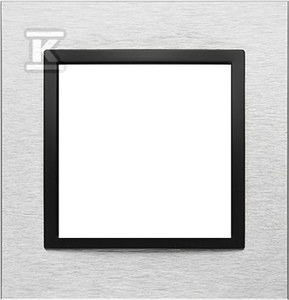 Simon 54 Nature Frame 1-fold Metal Inox Nero Drn1/82
