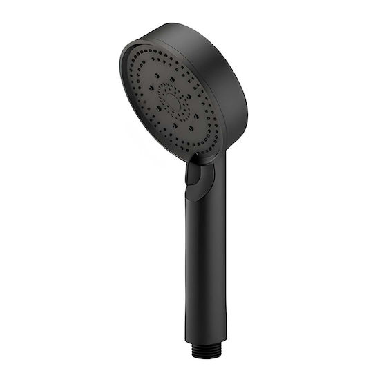 Avizar Rectangular Single-jet Hand Shower Adjustable Pressure Compact Size 22x9cm Black