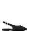 Suede Women's Ballerina Shoes Slingback in Black Colour