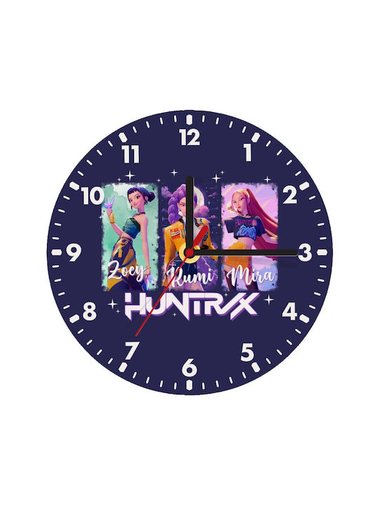 Koupakoupa Huntr X K-pop Girl Group Ρολόι Τοίχου Ξύλινο Ø20cm