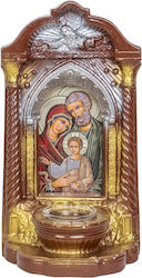Large Plaster Candle Holy Family 16x12x29cm Ext 9919