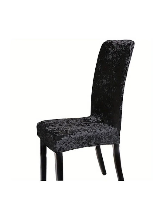 Kraft World Elastic Chair Cover Black 45cm 6pcs