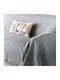 Kentia Serpantine Sofa Throw 2 Seater 180x240cm Gray