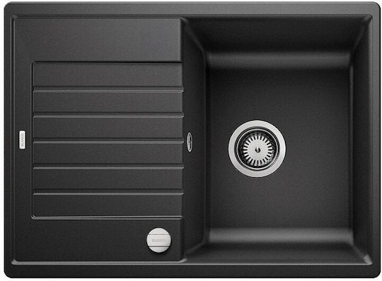 Blanco Undermount Kitchen Sink Made of Liquid Granite with Faucet L68xW50cm Gray