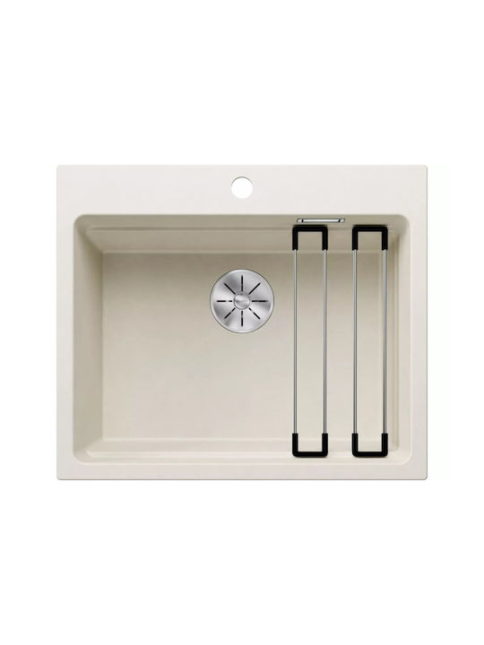 Blanco Undermount Kitchen Sink Inox with Faucet L51xW60cm White