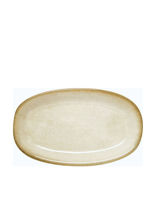 Oval Porcelain Yellow Serving Platter 34x20.5cm 6 Pieces