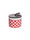 Melina's Collection Vază Utilizare Generală Cu Capac Ermetic Ceramică Albă 12x12cm