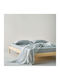 Kentia Evanthia Muslin Single Blanket 160x240cm White-Mint