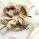 Avizar Classic Scrunchie Hair In Soft Mesh Minimalist Beige Beige