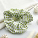 Avizar Klassischer Scrunchy Vichy Baumwolle Haare Vintage Grüne
