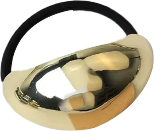 Avizar Casual Elastic Hair Golden Refined Arcuate Parure Black Gold