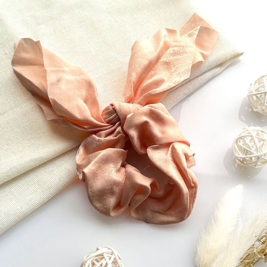 Avizar Haargummis Kurzes Haarband Aus Samt Schmetterling Elegant Beige