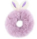 Avizar Класически Ластик За Коса Scrunchie Пухкав Лилав С Заешки Ушички Лилав