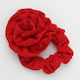 Avizar 3d Pink Scrunchy Vintage Rotes Besticktes Offenes Tüll Haargummi