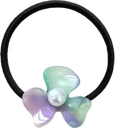 Avizar Casual Elastic Hair Pearl Amber Flower Exquisite Pearl Violet Green Purple