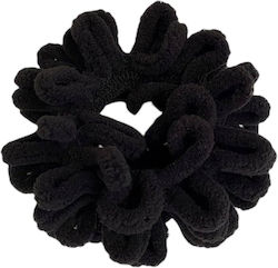 Avizar Classic Scrunchie Velvet Hair Buckle Black Black