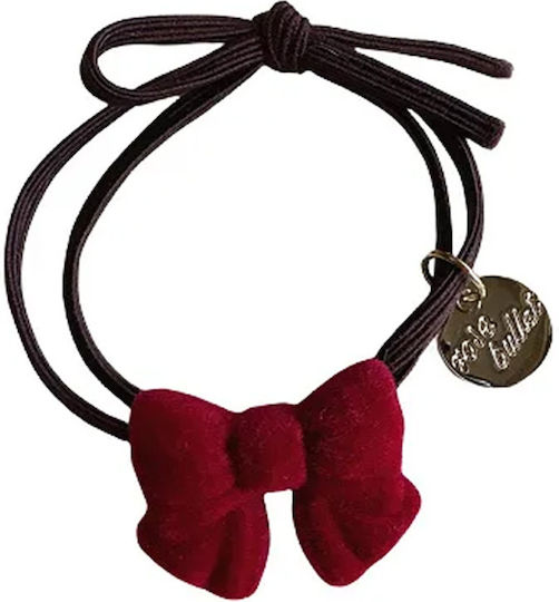 Avizar Casual Elastic Hair Medallion Node In Velvet Bordeaux Burgundy