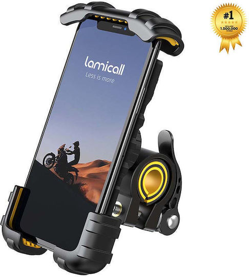 Lamicall Bm02 Βάση Κινητού Τιμόνι Ποδήλατο Κίτρινο