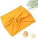 Avizar Crossed Headband Hair In Saffron Yellow Soft Solid Cotton Yellow