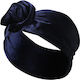 Avizar Banner Style Turban Casual Hair In United Velvet Modern Navy Blue Navy Blue