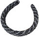 Avizar Large Headband Hair In Tweed Stras Retro Chic Black Black