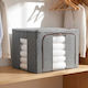 Wallex Fabric Clothing Storage Case for Clothes / Blanket/Duvet / Suit / Coat / Shoes / Ties / Dresses / Underwear / Socks / Knitwear / Shirt / Belts / Bags in Gray Colour 50x38x32cm