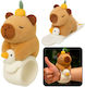 Lean Toys Jucărie de Plus Goose Cu Capybara