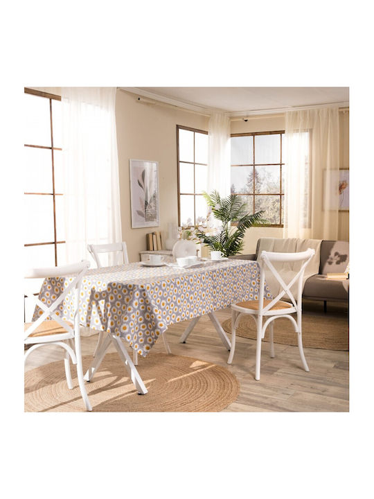 Teoran Τραπεζομάντηλο Floreta Γκρι 135x220εκ.