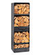 CookKing Metallic Firewood Storage Shelf 120x40x30cm
