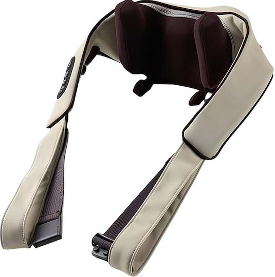 Avizar Automatic Wireless Shoulder Massager 2000 Mah Rechargeable Vibration Brown Beige