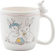 Cană Ceramică De Paște Albă Minimal 14.8x10.4x10cm 818-00017 – Cană Festivă Pentru Cafea Și Ceai