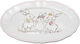 Ceramic Easter Platter Rabbit White-Pink 25.7x17.6cm 818-00015 – Rectangular Serving Platter