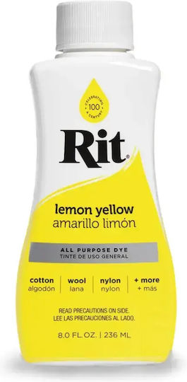 Rit Dye Liquid All-purpose Βαφή Υφασμάτων – Lemon Yellow 236ml