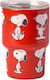 QuyCup Pahar Termos Din Oțel Inoxidabil 90ml Quy Cup Snoopy Roșu